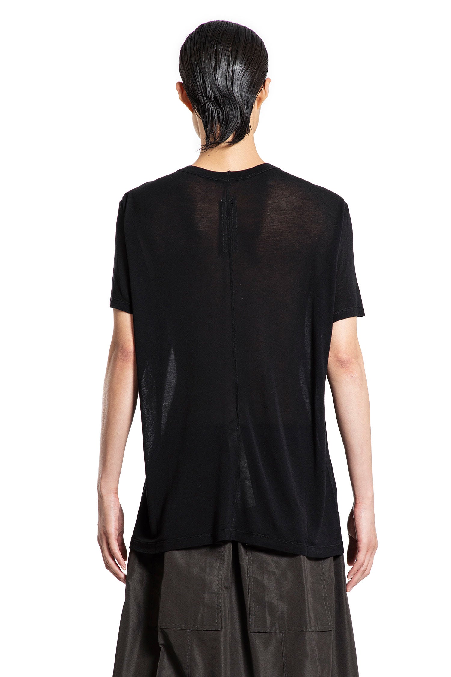 RICK OWENS MAN BLACK T-SHIRTS & TANK TOPS