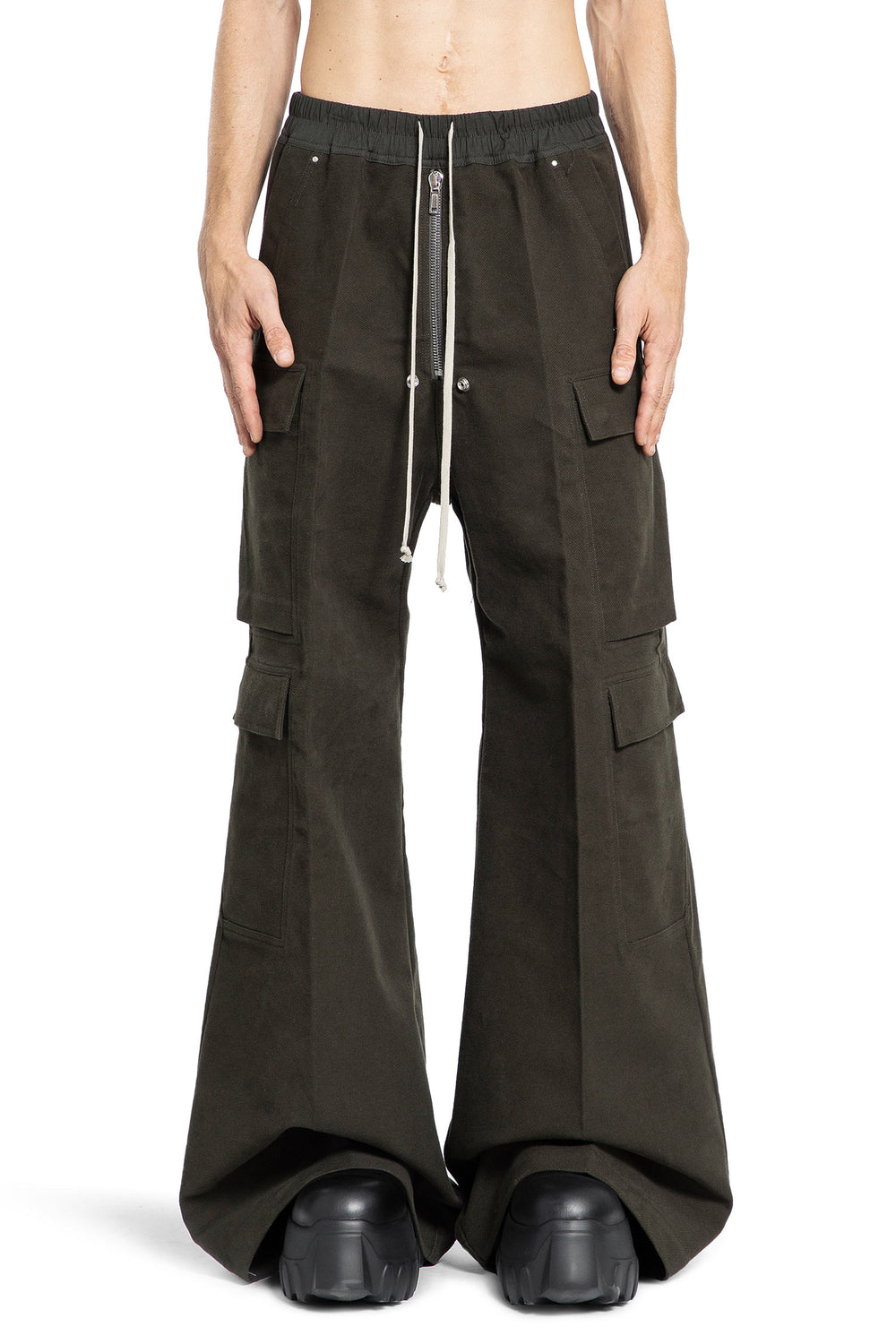 RICK OWENS MAN GREEN TROUSERS