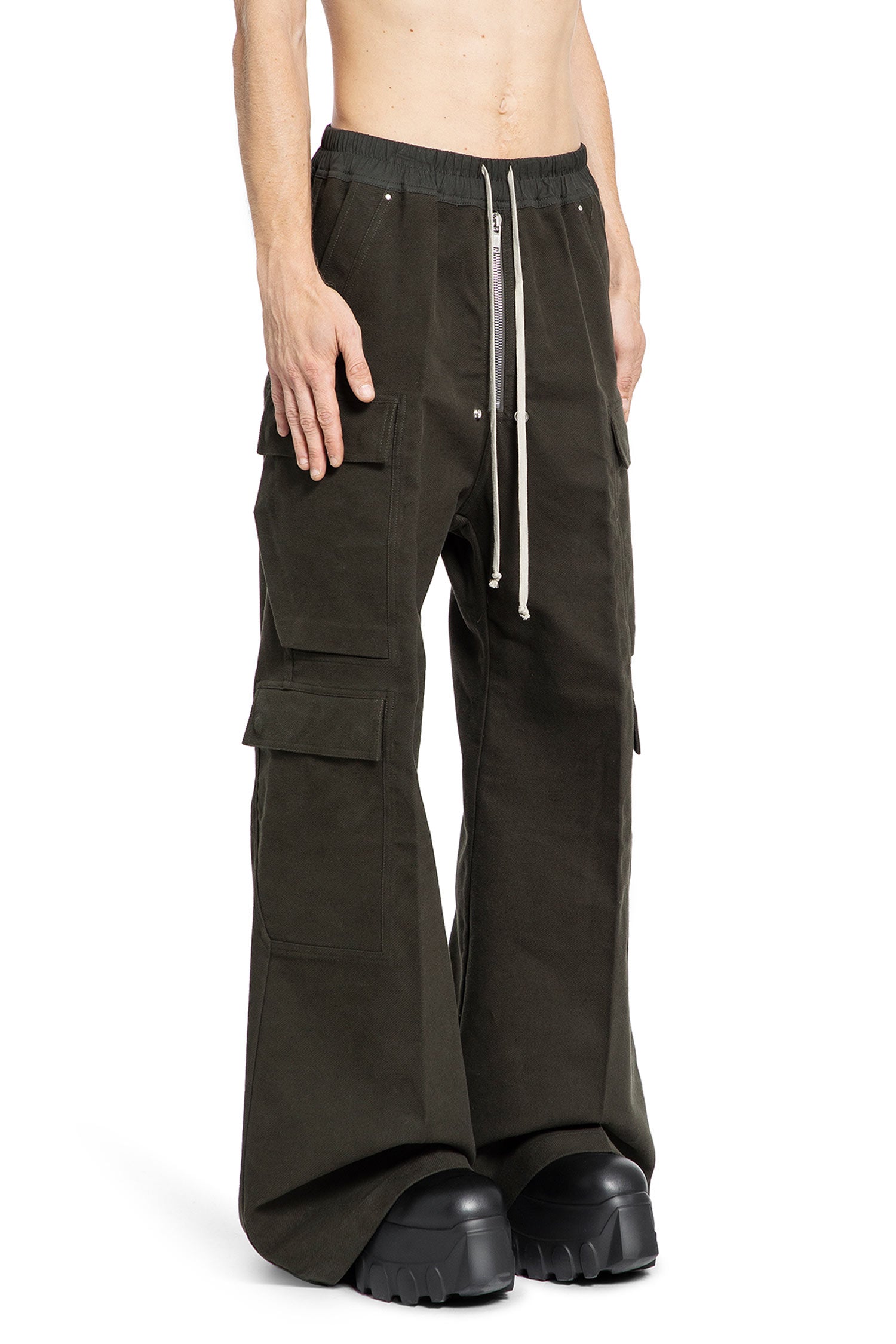 RICK OWENS MAN GREEN TROUSERS