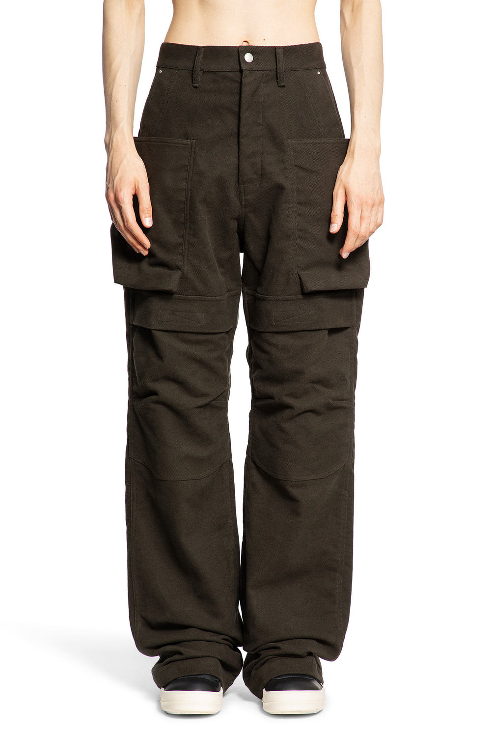 RICK OWENS MAN GREEN TROUSERS