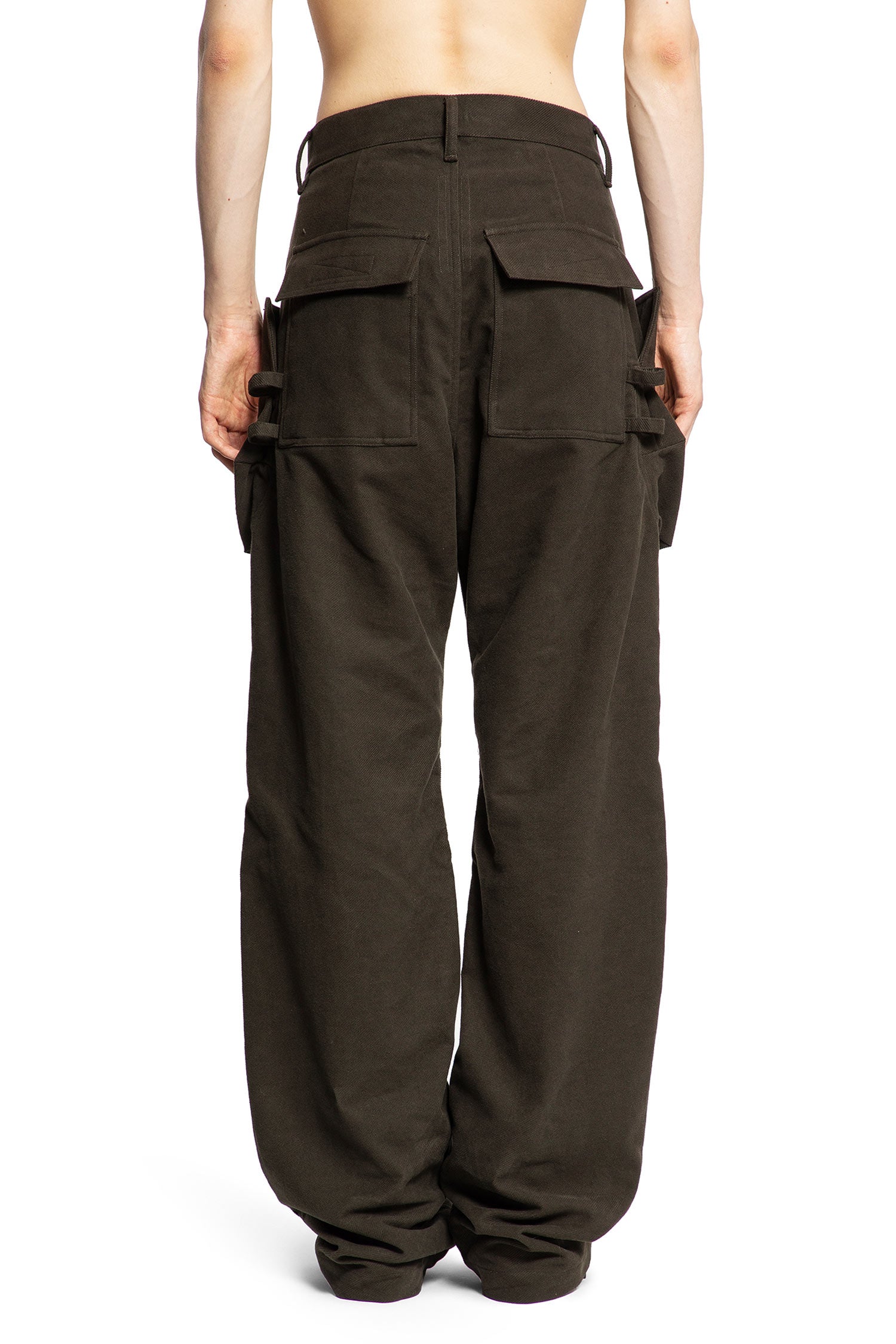 RICK OWENS MAN GREEN TROUSERS