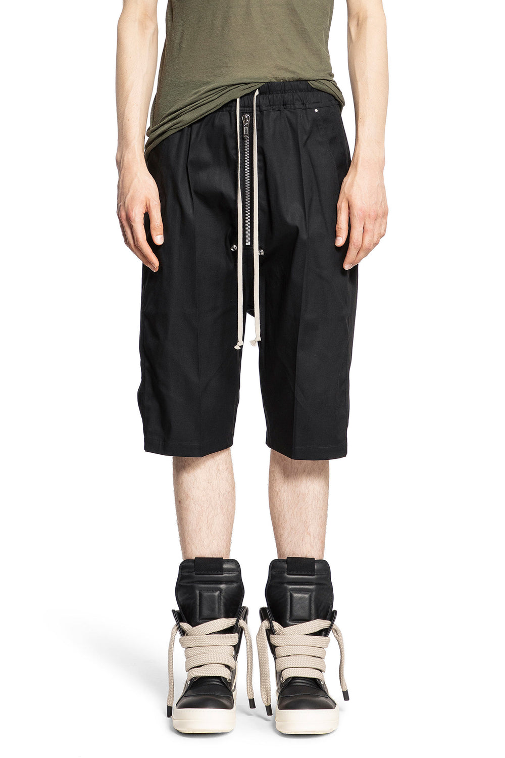 RICK OWENS MAN BLACK SHORTS & SKIRTS