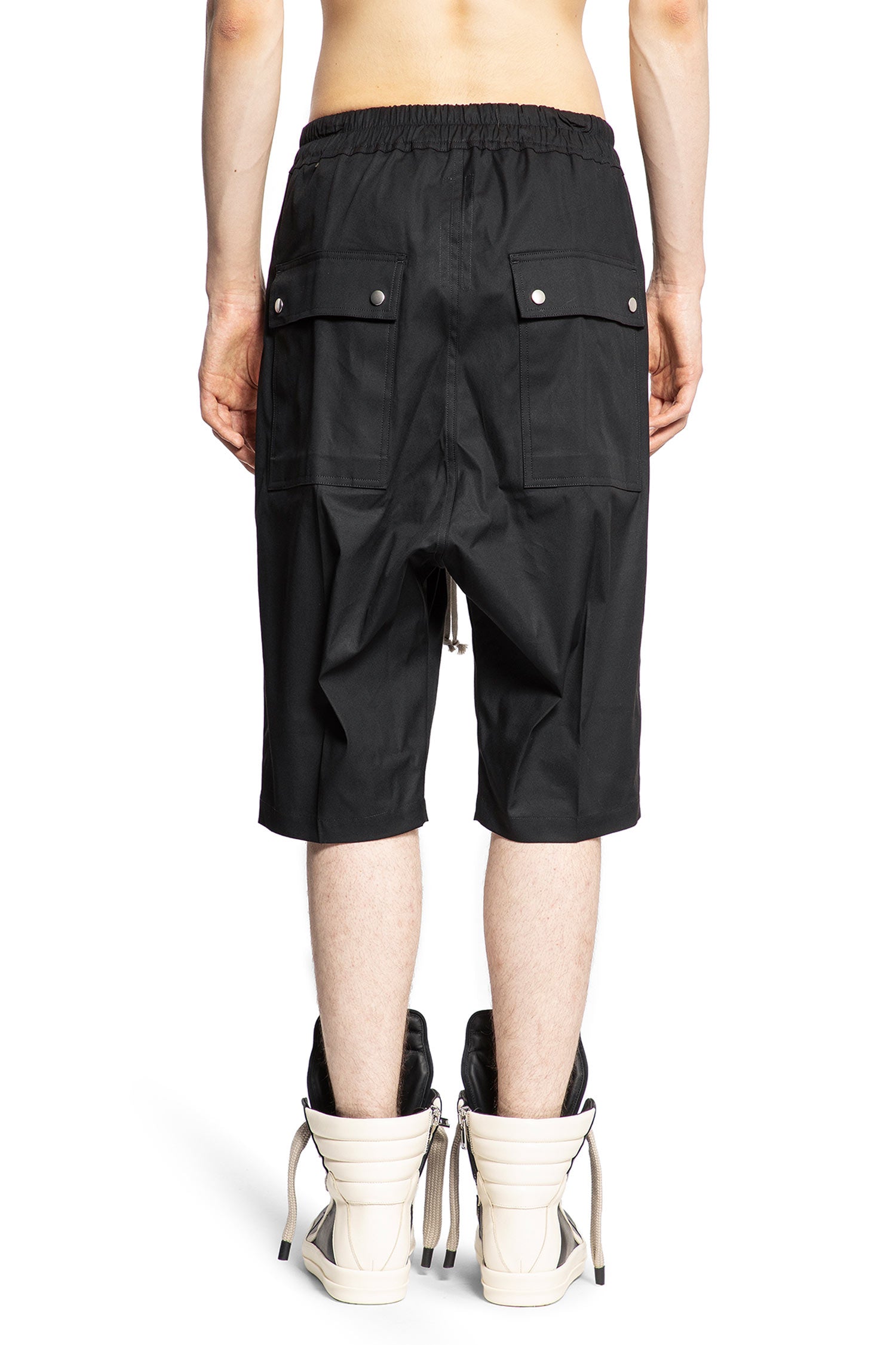 RICK OWENS MAN BLACK SHORTS & SKIRTS