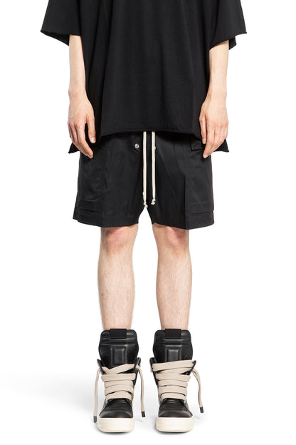 RICK OWENS MAN BLACK SHORTS & SKIRTS