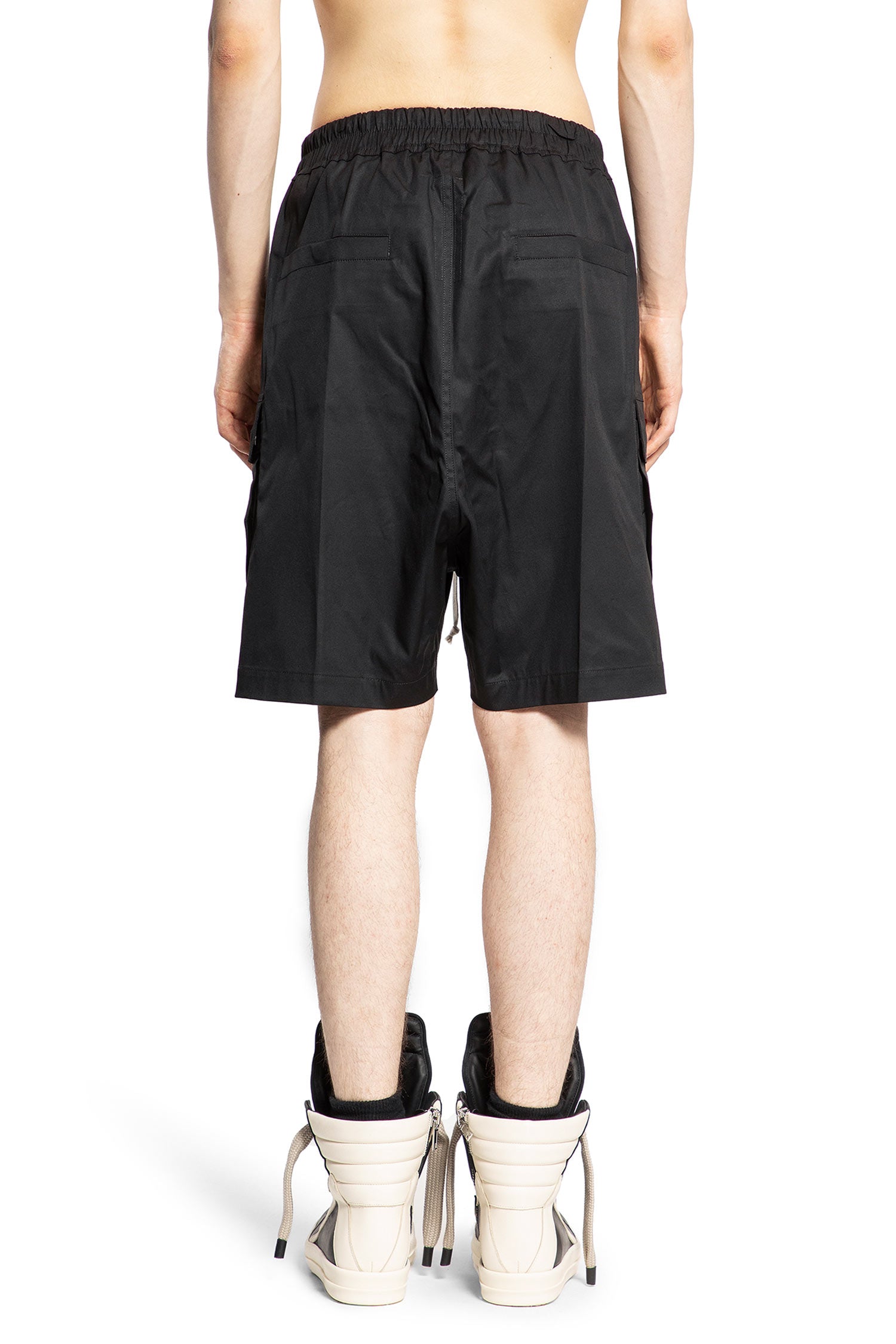 RICK OWENS MAN BLACK SHORTS & SKIRTS