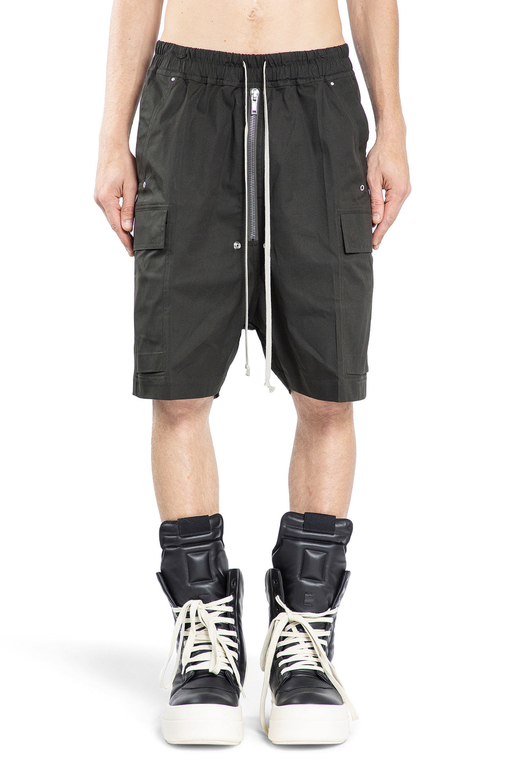 RICK OWENS MAN GREEN SHORTS & SKIRTS