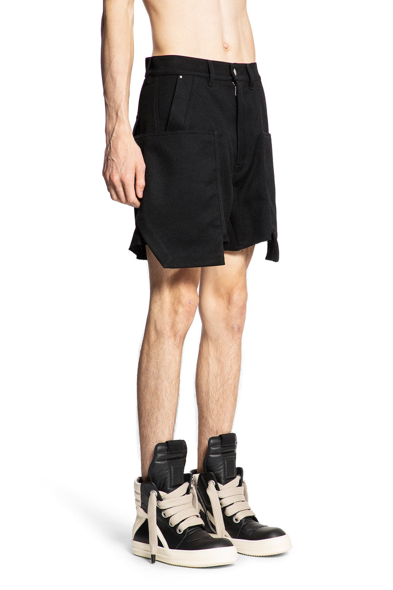 RICK OWENS MAN BLACK SHORTS & SKIRTS