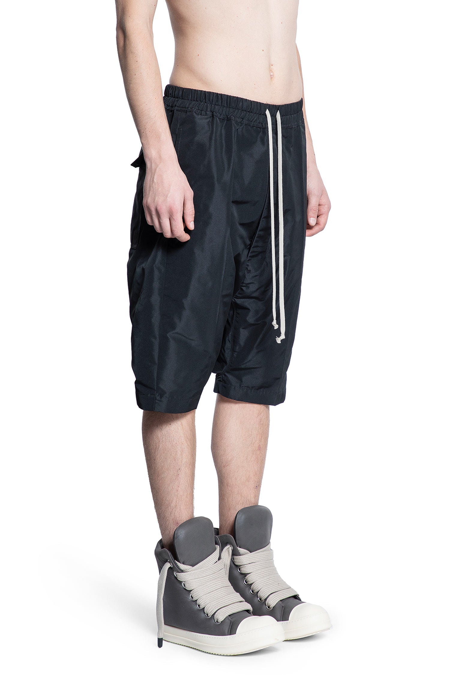 RICK OWENS MAN BLACK SHORTS & SKIRTS