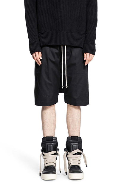 RICK OWENS MAN BLACK SHORTS & SKIRTS