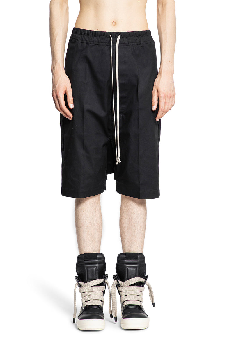 RICK OWENS MAN BLACK SHORTS & SKIRTS