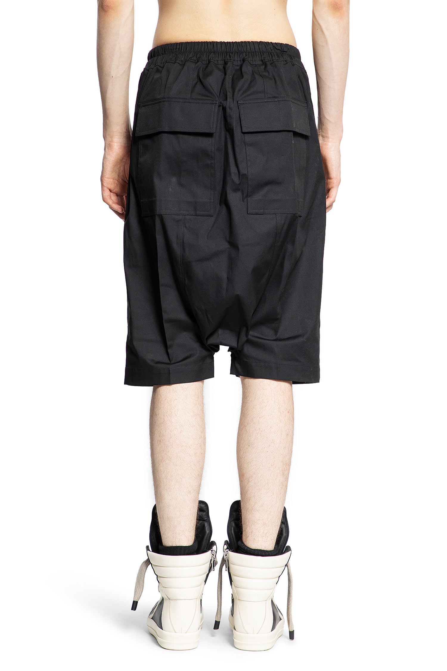 RICK OWENS MAN BLACK SHORTS & SKIRTS