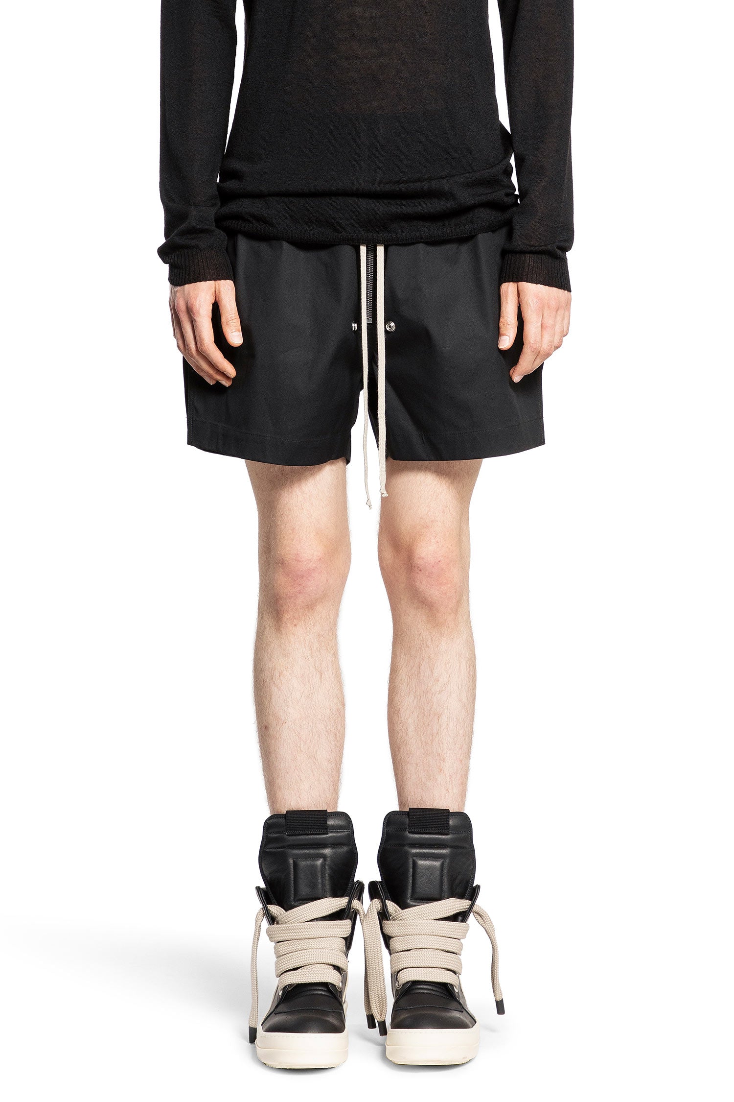 RICK OWENS MAN BLACK SHORTS & SKIRTS