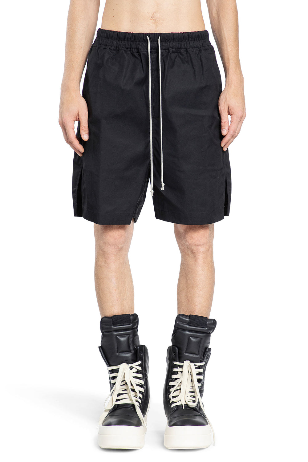 RICK OWENS MAN BLACK SHORTS & SKIRTS