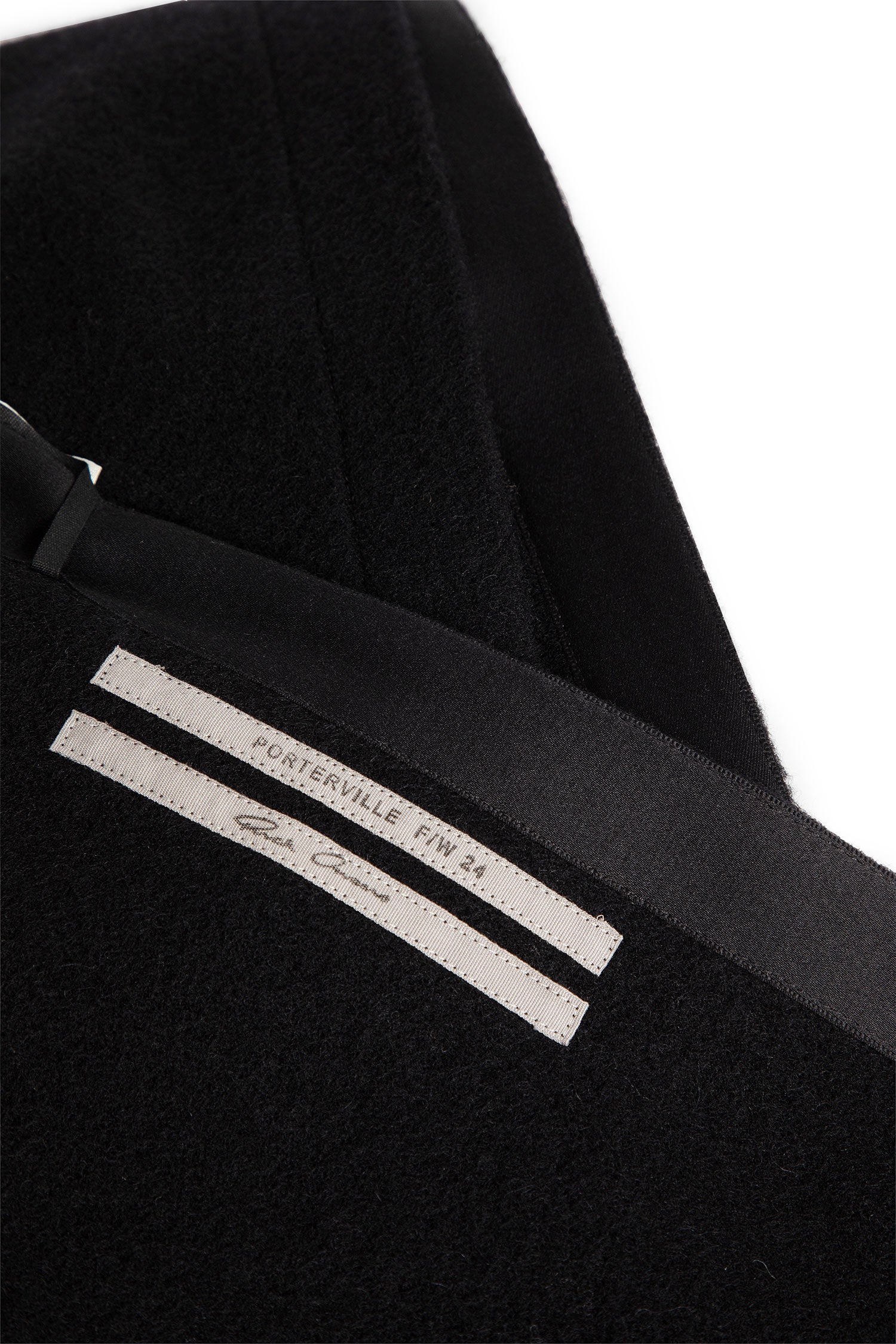 RICK OWENS UNISEX BLACK SCARVES