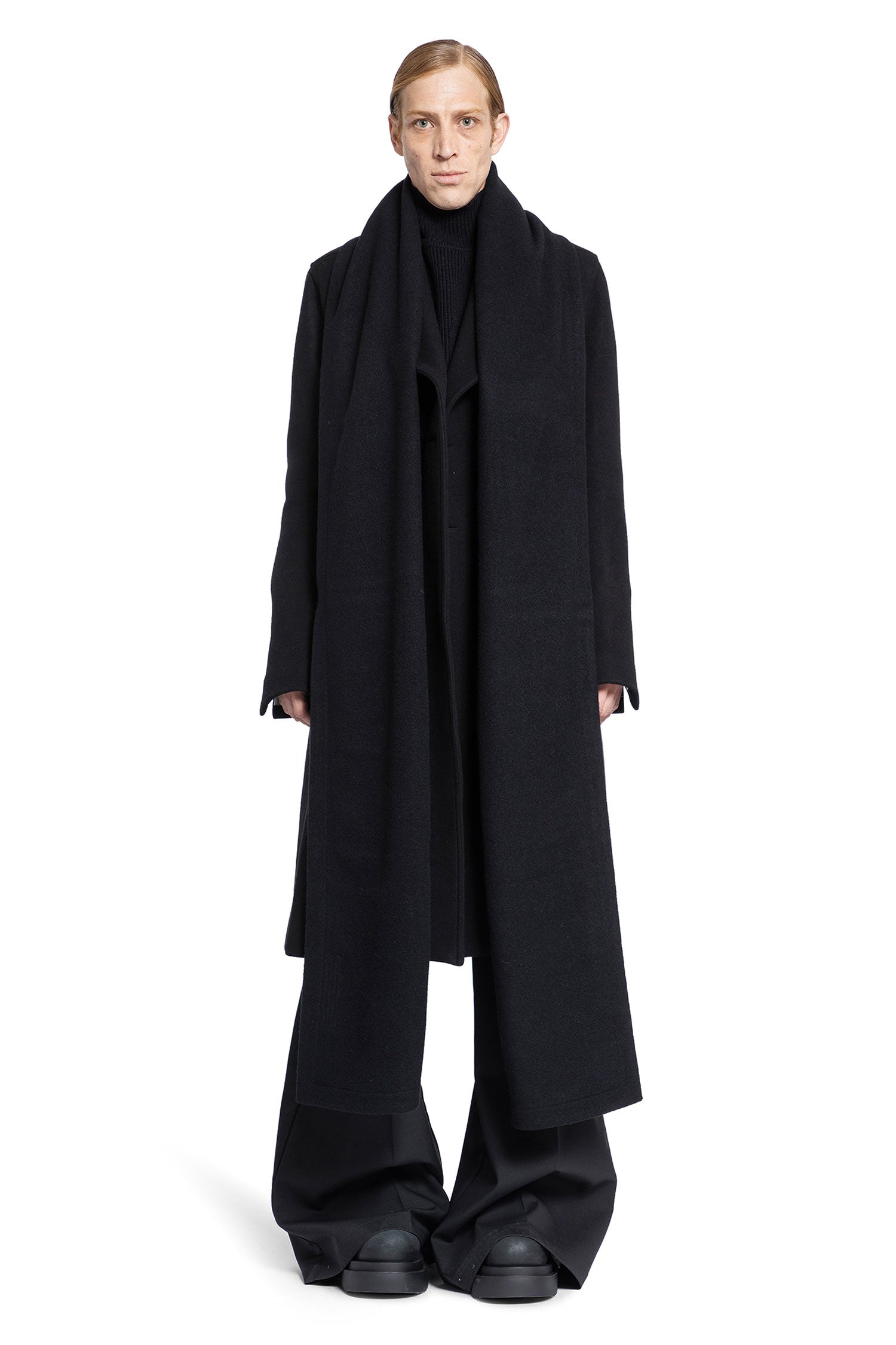 RICK OWENS UNISEX BLACK SCARVES