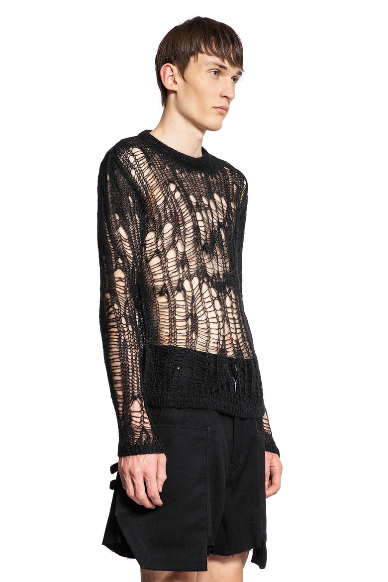 RICK OWENS MAN BLACK KNITWEAR