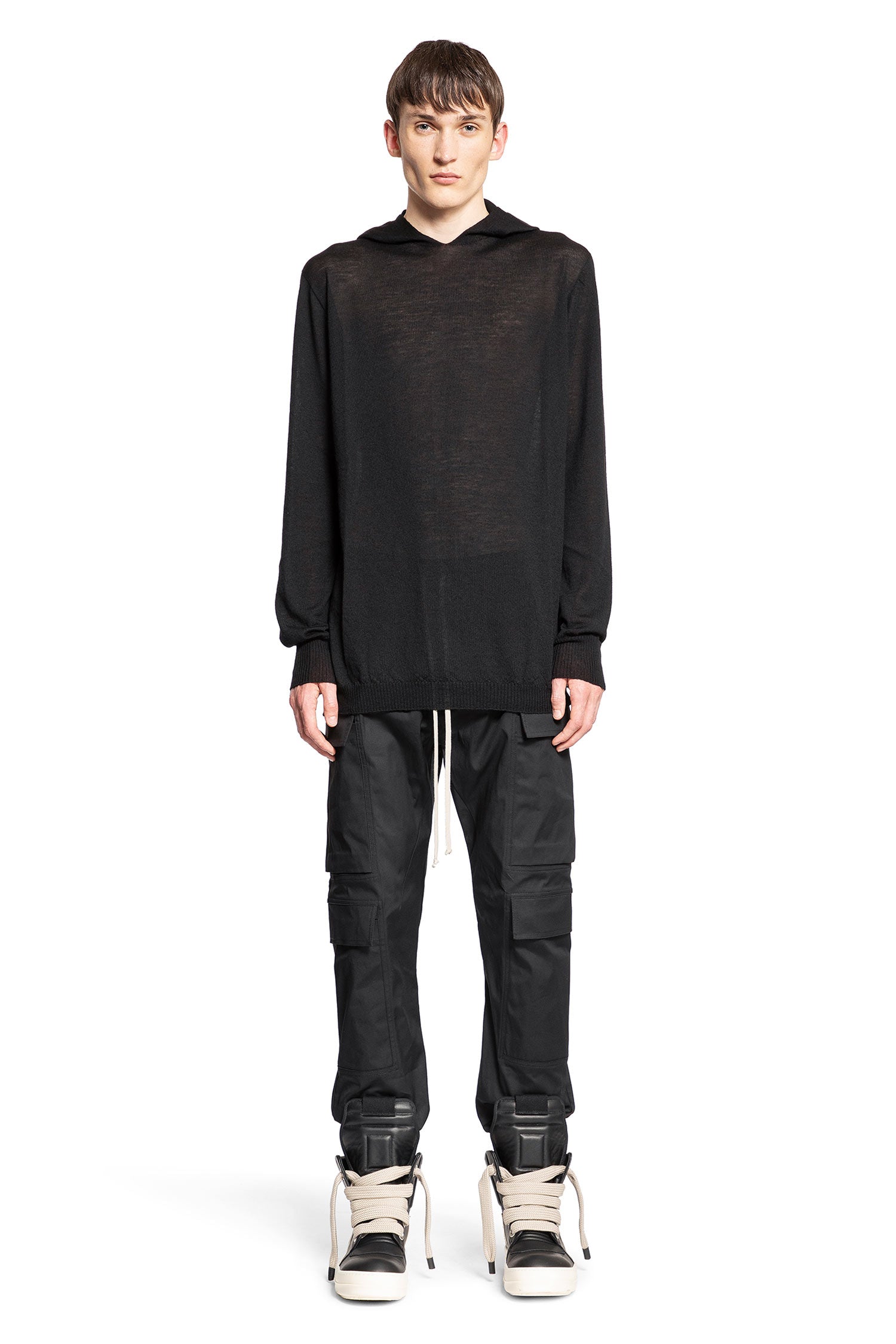 RICK OWENS MAN BLACK SWEATSHIRTS