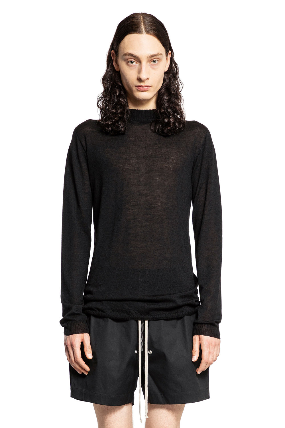 RICK OWENS MAN BLACK KNITWEAR