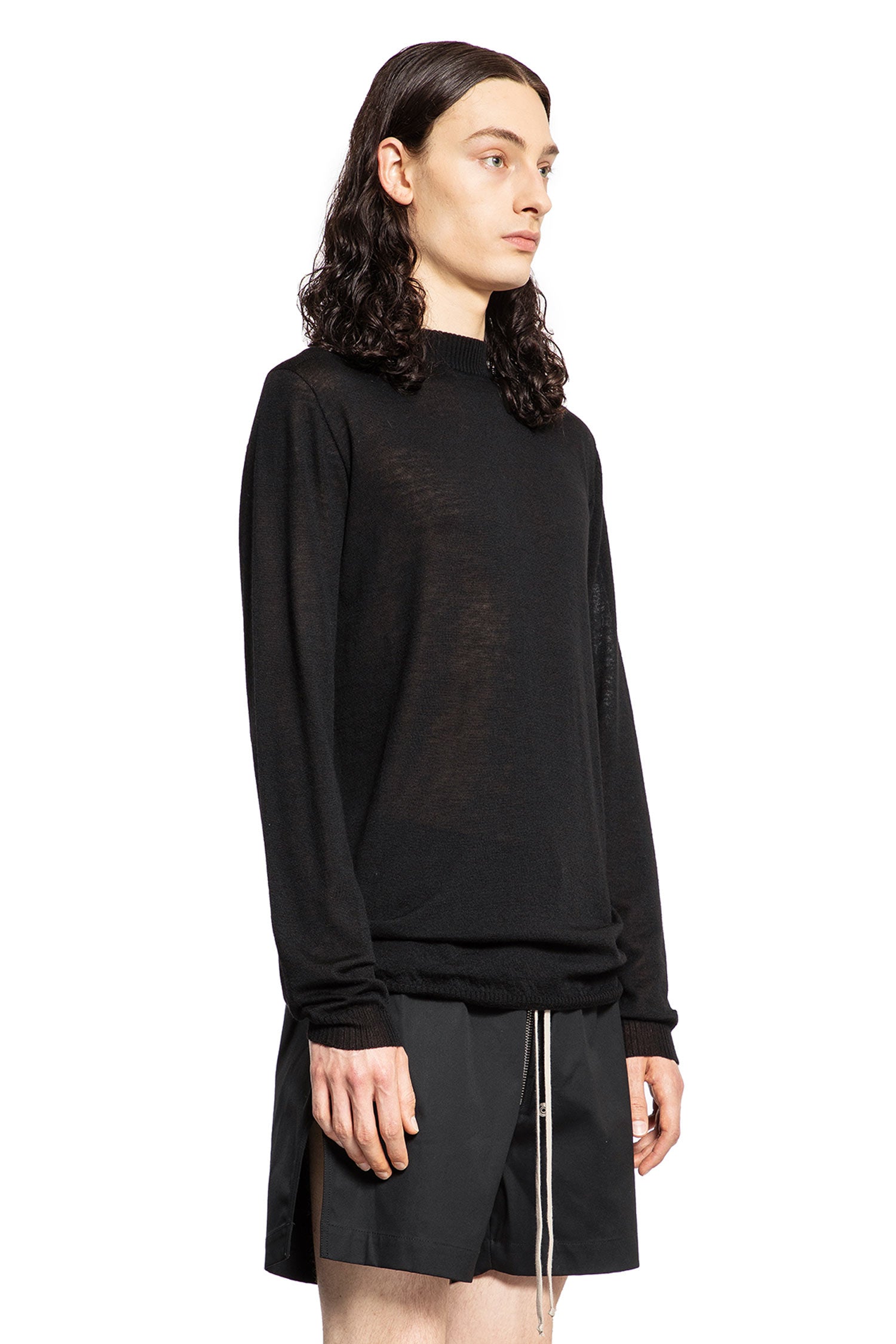 RICK OWENS MAN BLACK KNITWEAR