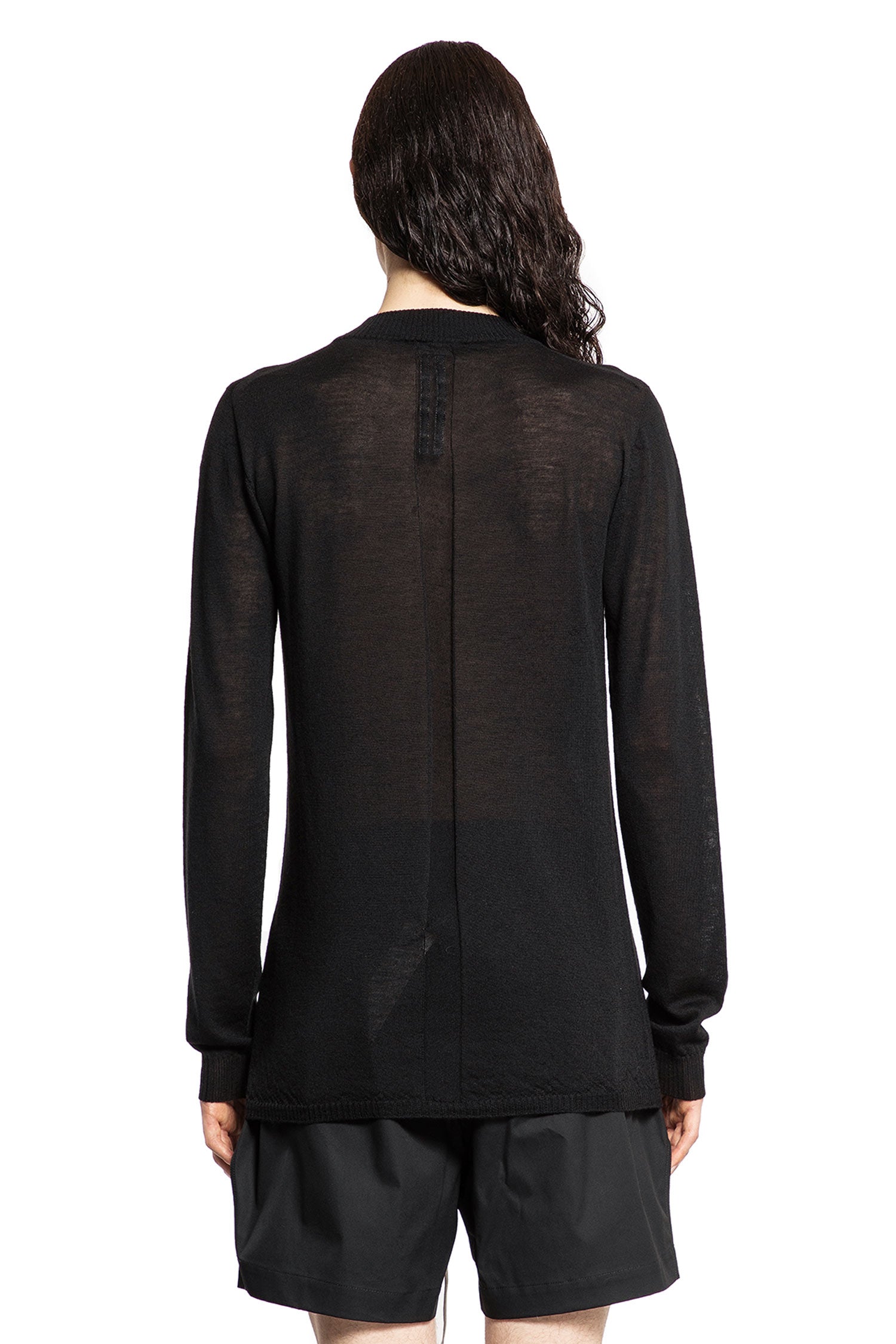 RICK OWENS MAN BLACK KNITWEAR