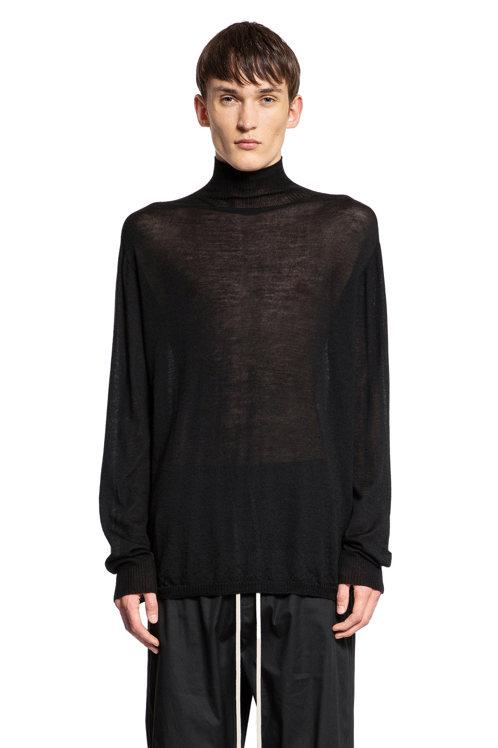 RICK OWENS MAN BLACK KNITWEAR