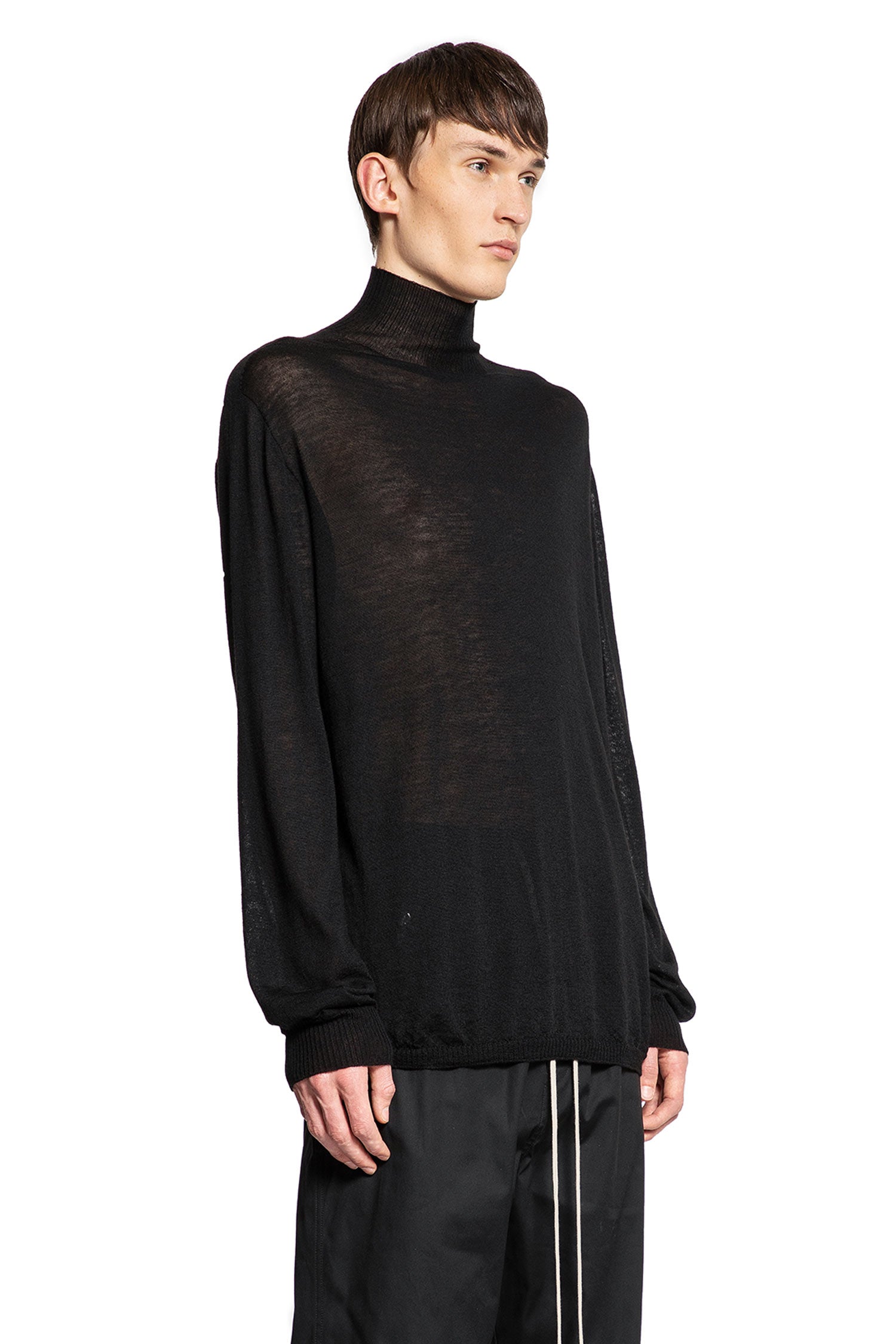 RICK OWENS MAN BLACK KNITWEAR