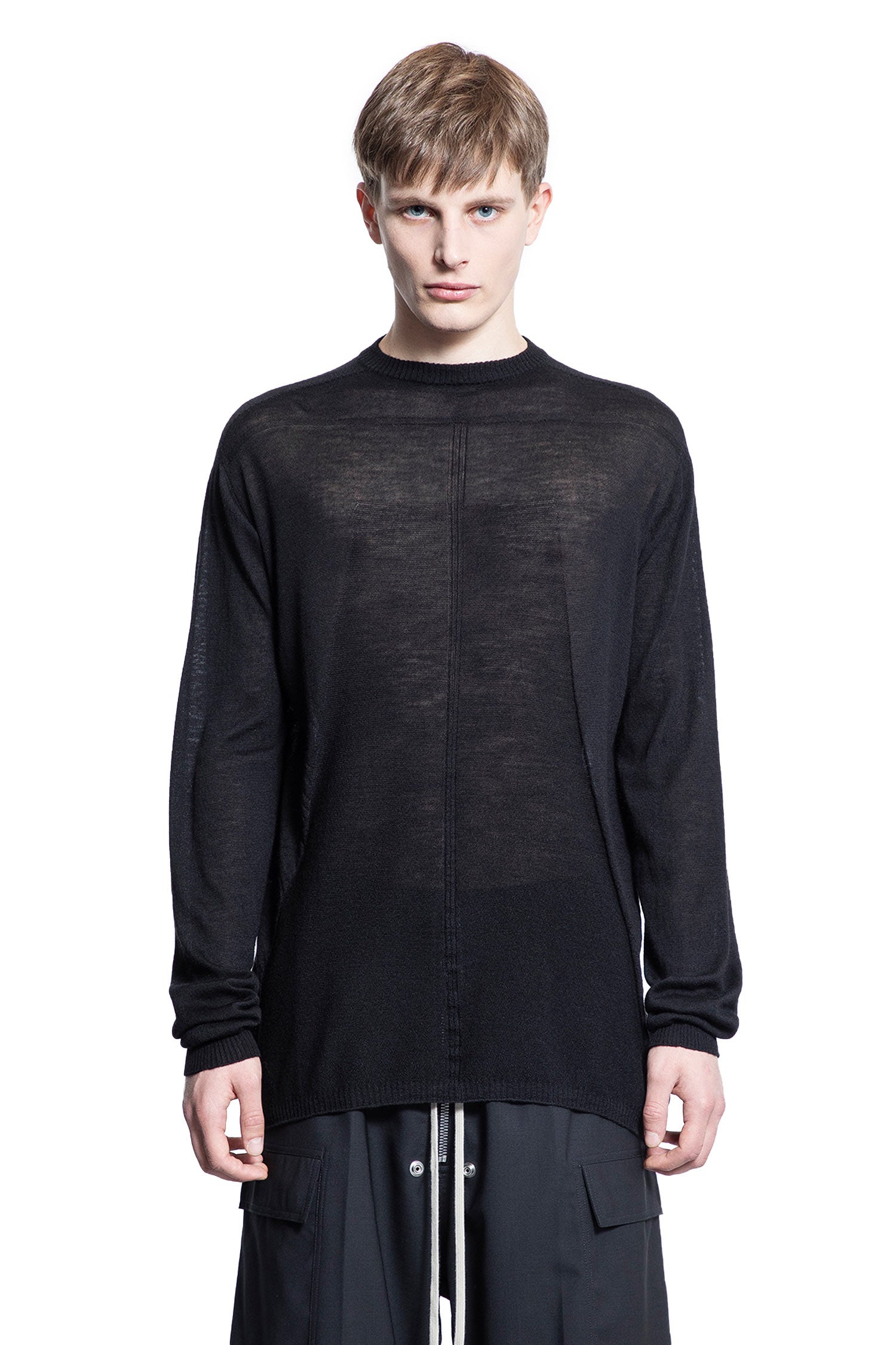 RICK OWENS MAN BLACK KNITWEAR