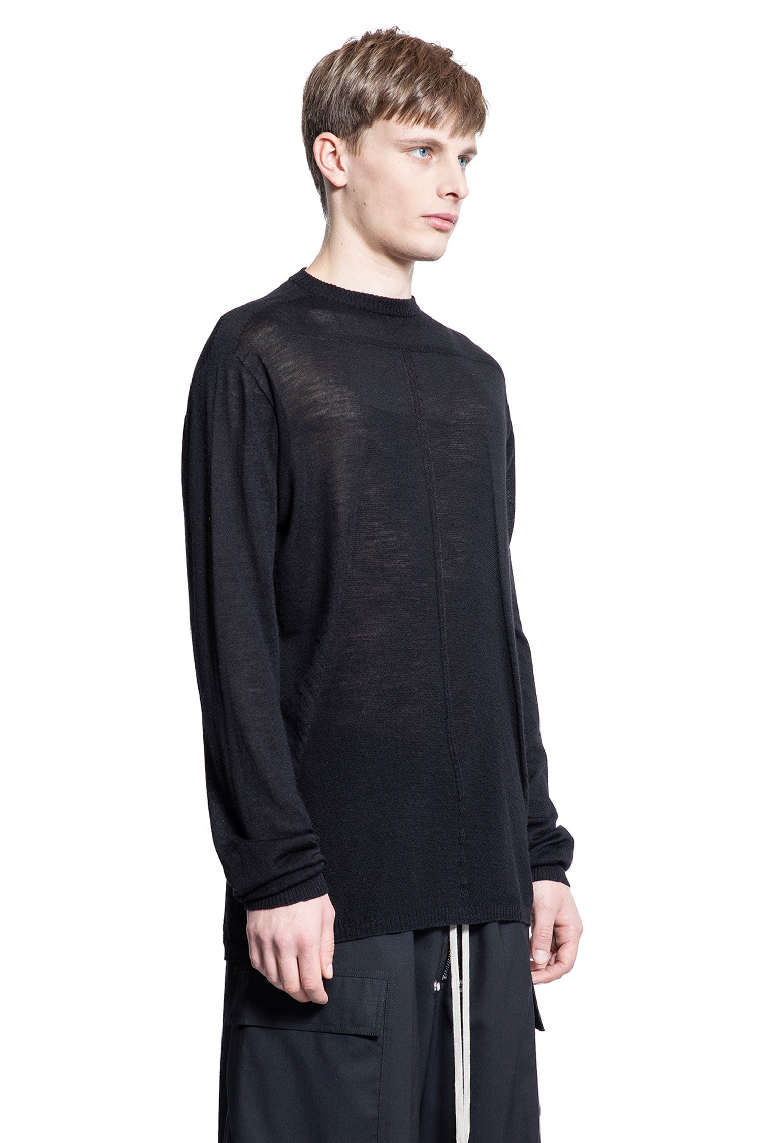 RICK OWENS MAN BLACK KNITWEAR