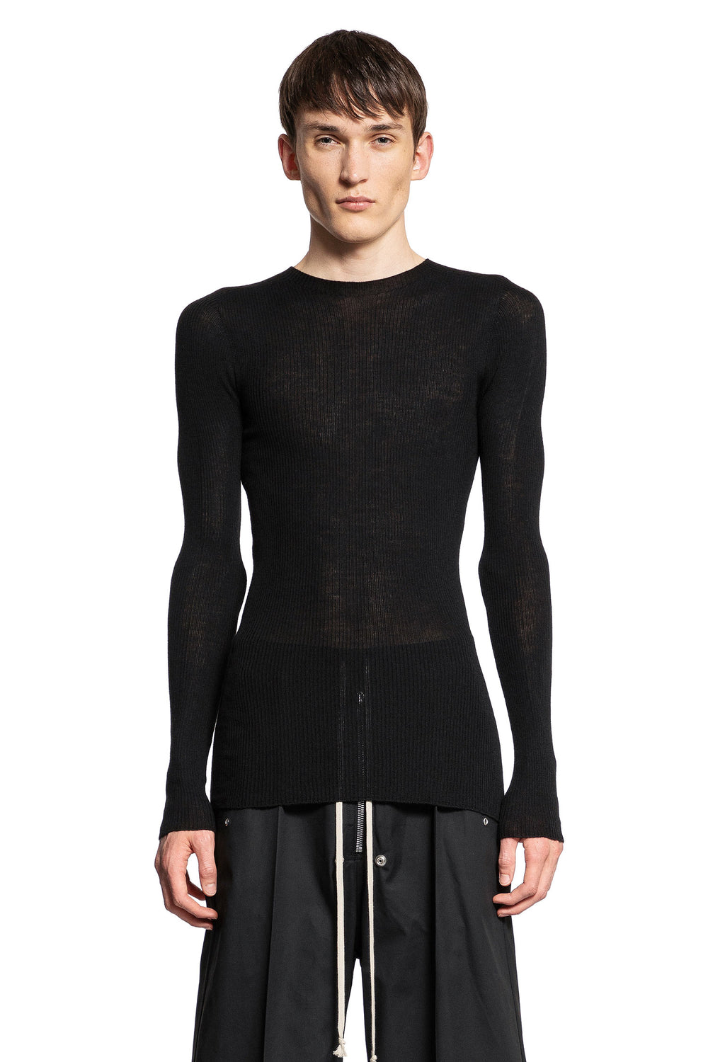 RICK OWENS MAN BLACK KNITWEAR