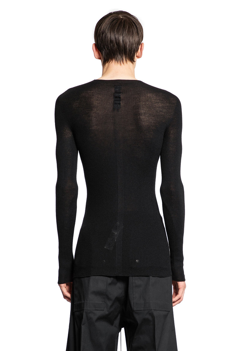 RICK OWENS MAN BLACK KNITWEAR