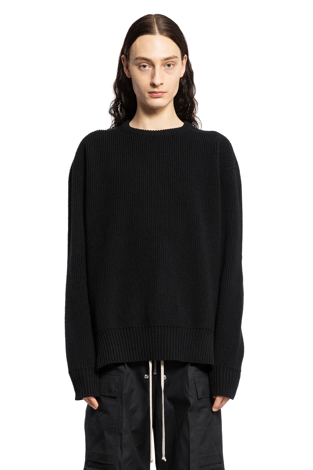 RICK OWENS MAN BLACK KNITWEAR