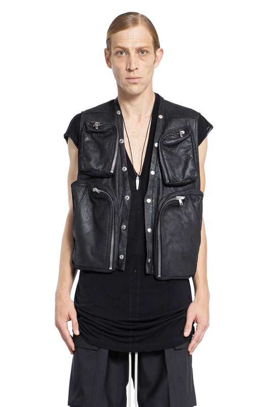 RICK OWENS MAN BLACK VESTS