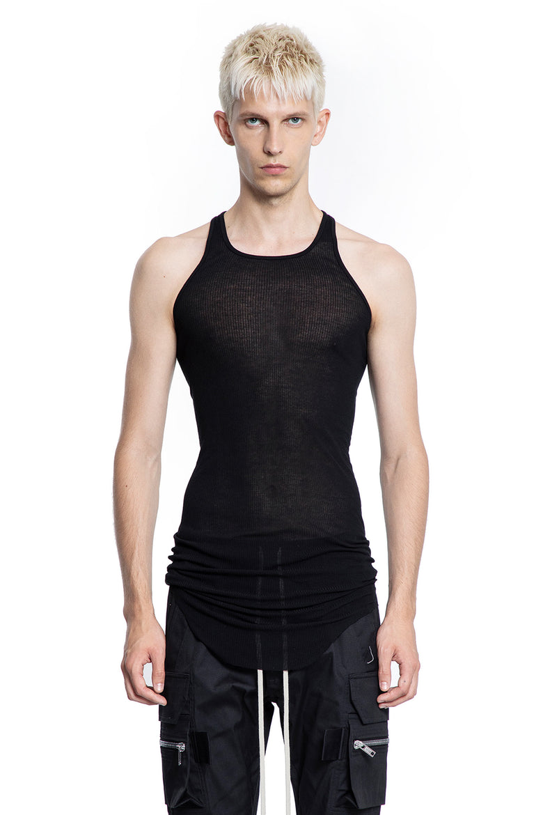 RICK OWENS MAN BLACK T-SHIRTS & TANK TOPS