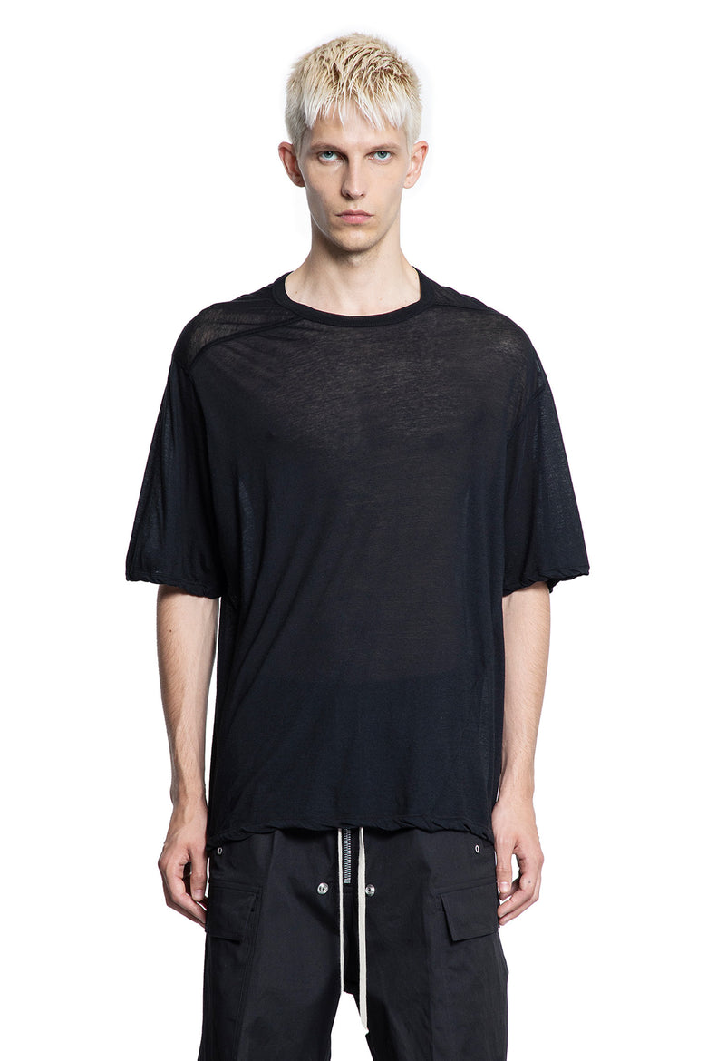 RICK OWENS MAN BLACK T-SHIRTS & TANK TOPS