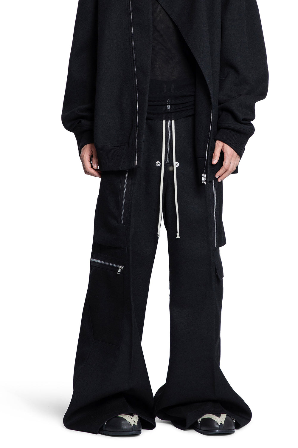 RICK OWENS Concordians Cargobelas in Wool Drill man