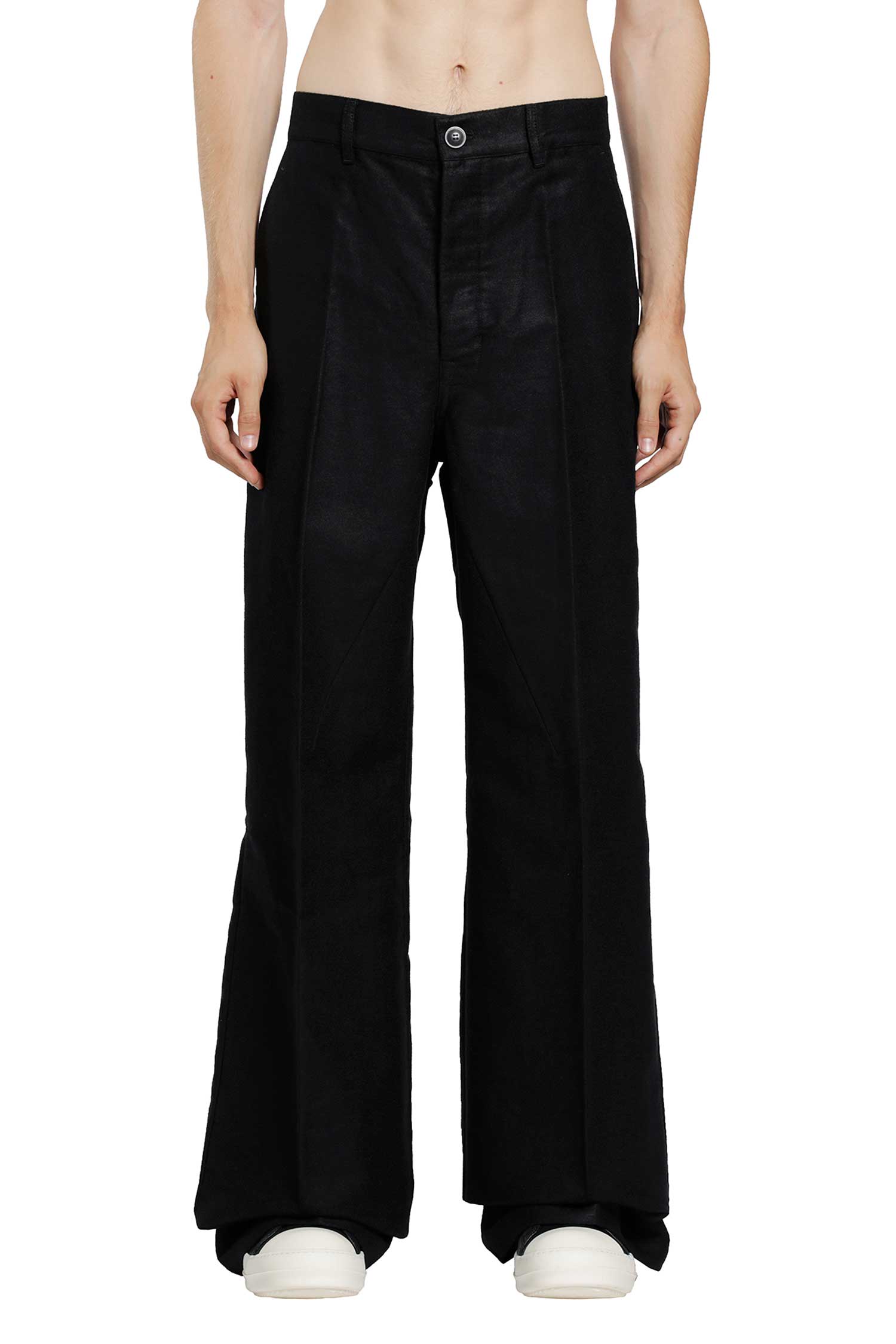 RICK OWENS Tower Work Pants in Ramie Moleskin man