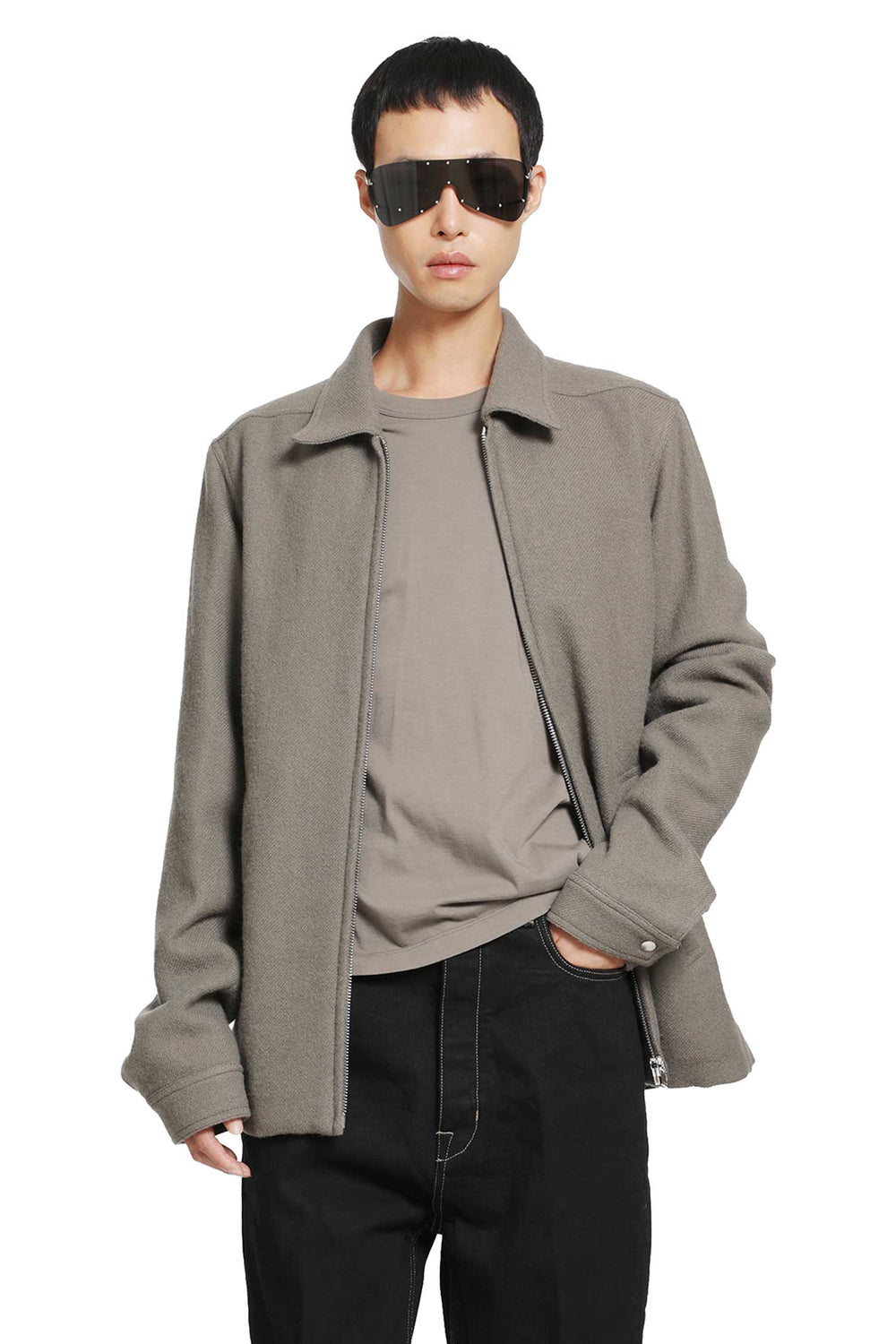RICK OWENS Brad JKT in Boiled Wool man