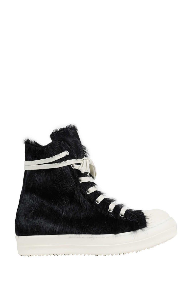 RICK OWENS Tower Sneaks in Hair-on Calfskin man