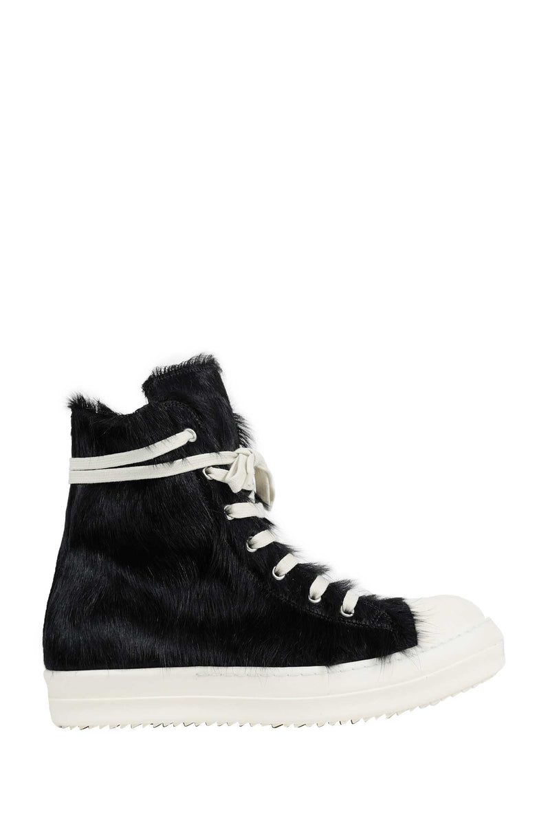 RICK OWENS Tower Sneaks in Hair-on Calfskin man