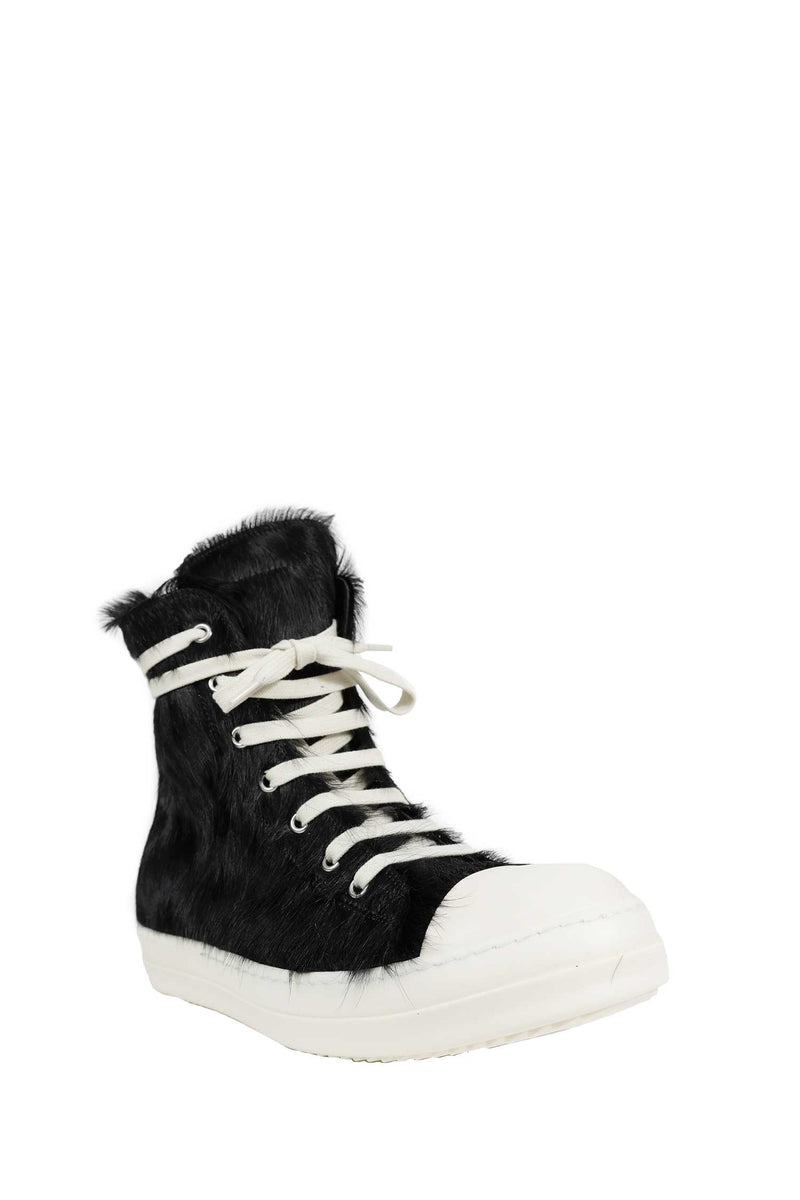 RICK OWENS Tower Sneaks in Hair-on Calfskin man
