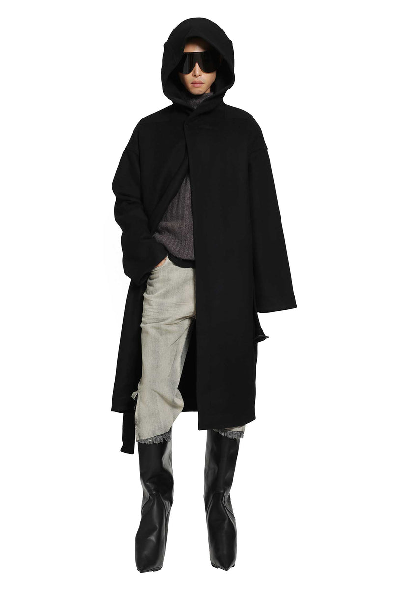 RICK OWENS Tower Tower Coat in Melton man
