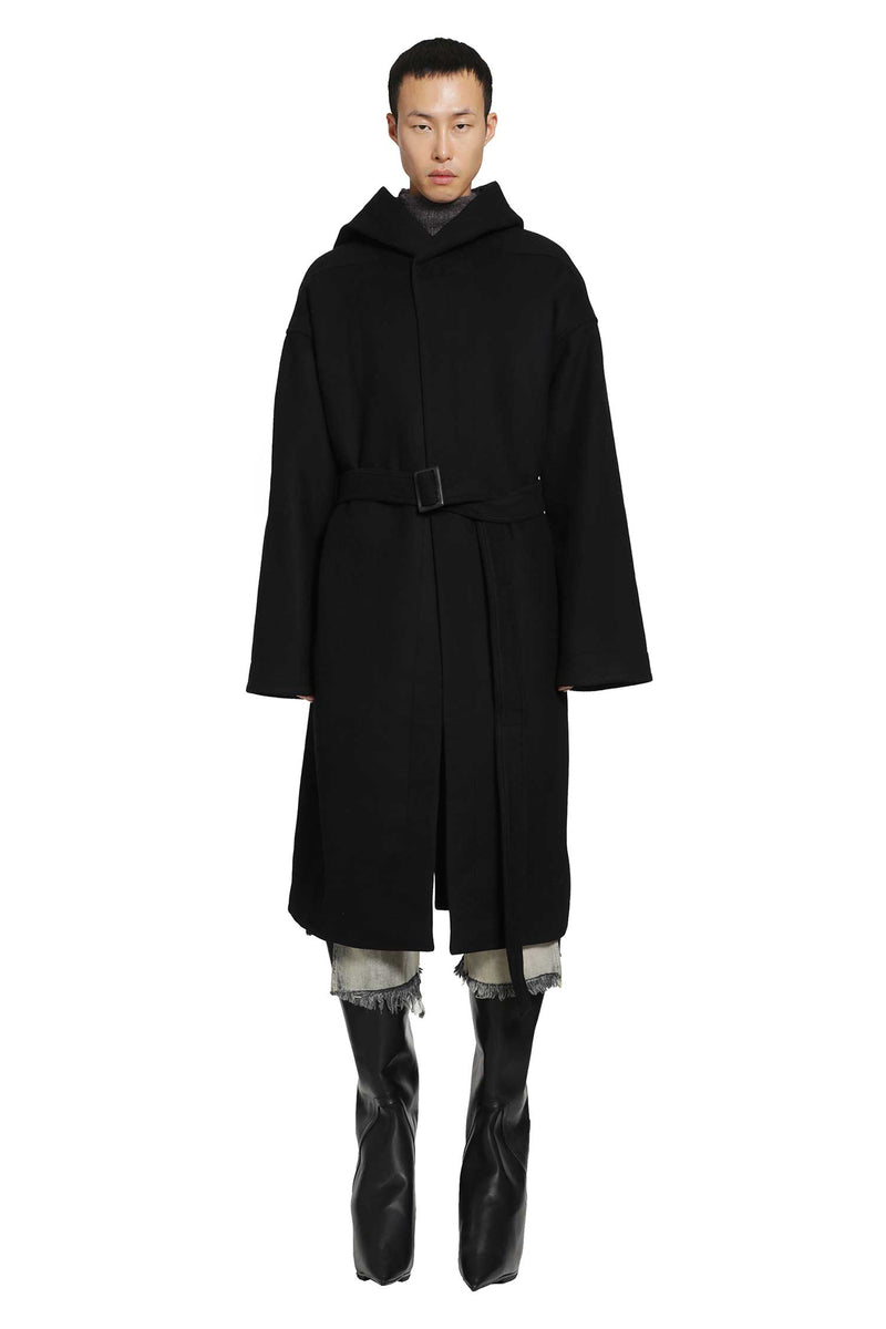 RICK OWENS Tower Tower Coat in Melton man