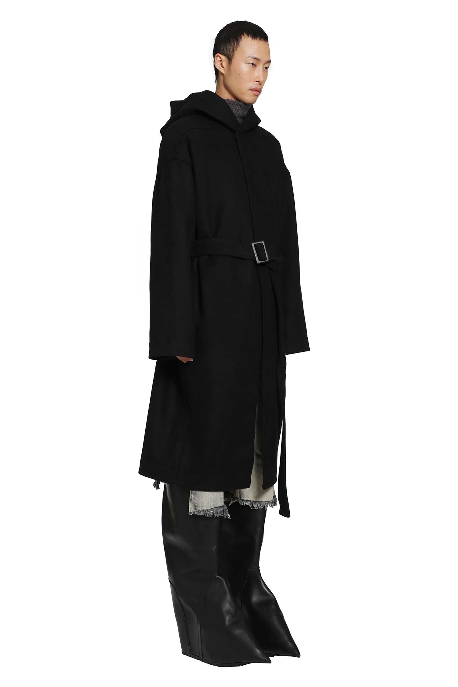 RICK OWENS Tower Tower Coat in Melton man
