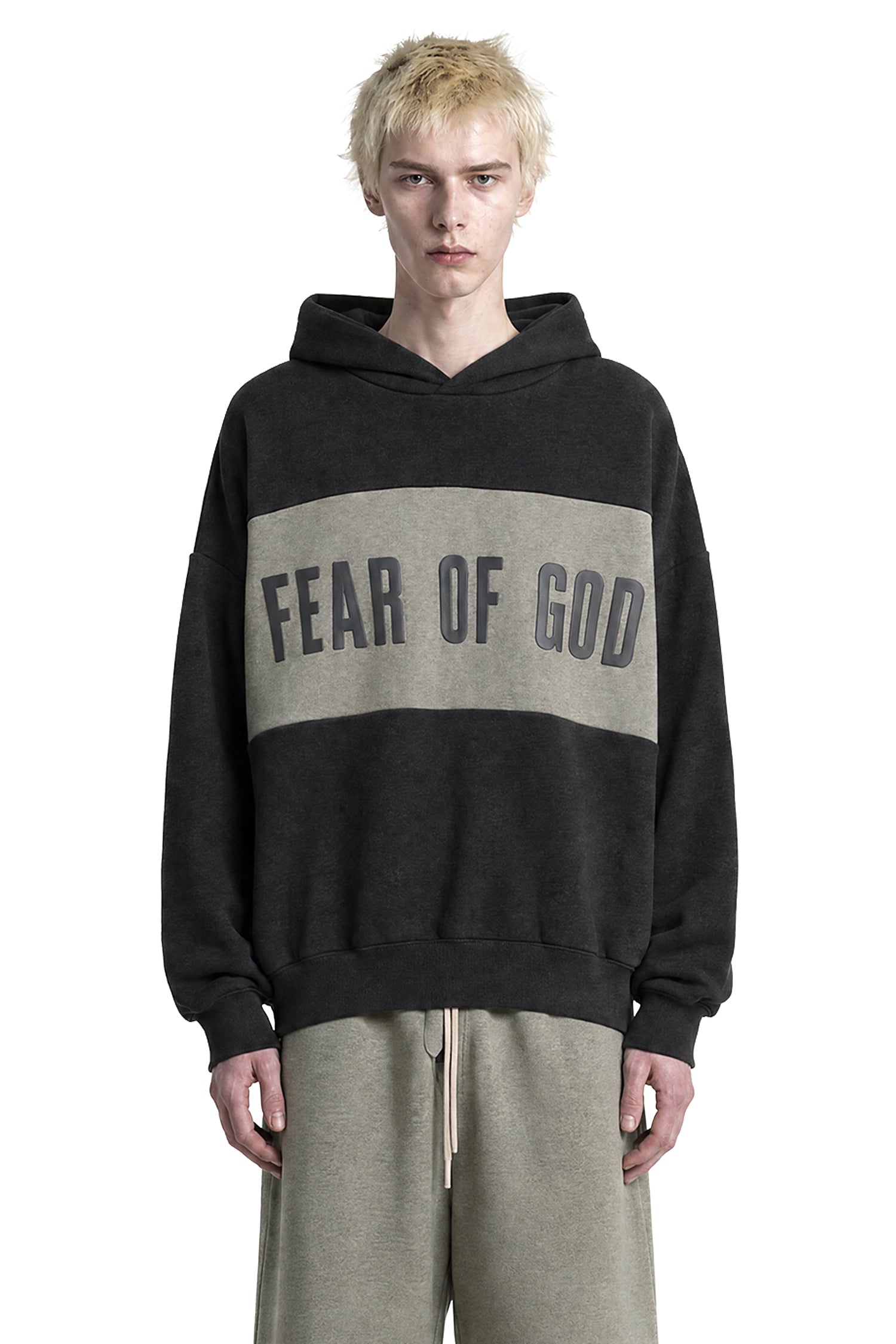 Cropped Relaxed Panelled Hoodie