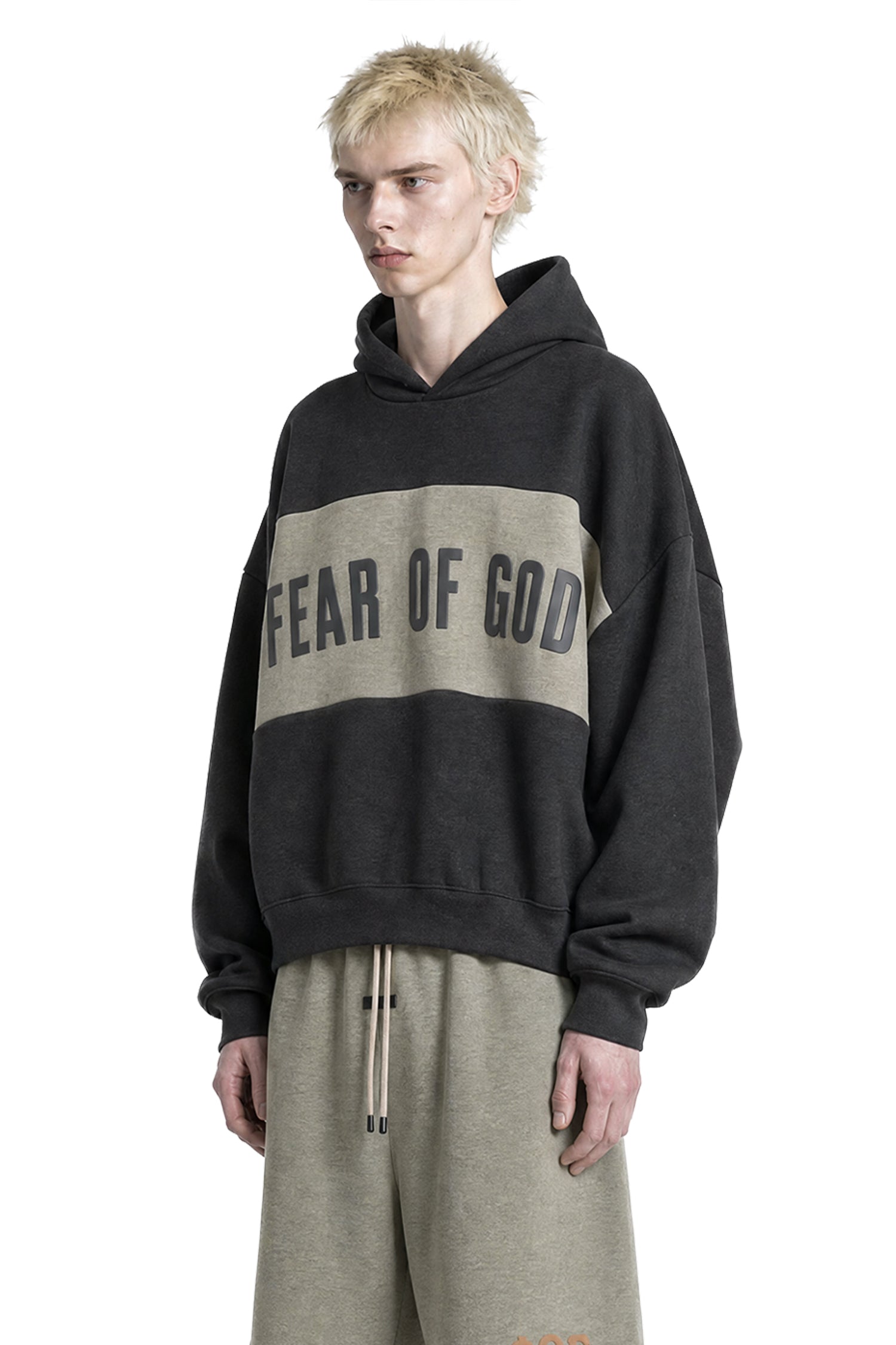 FEAR OF GOD ESSENTIALS Cropped Relaxed Panelled Hoodie man