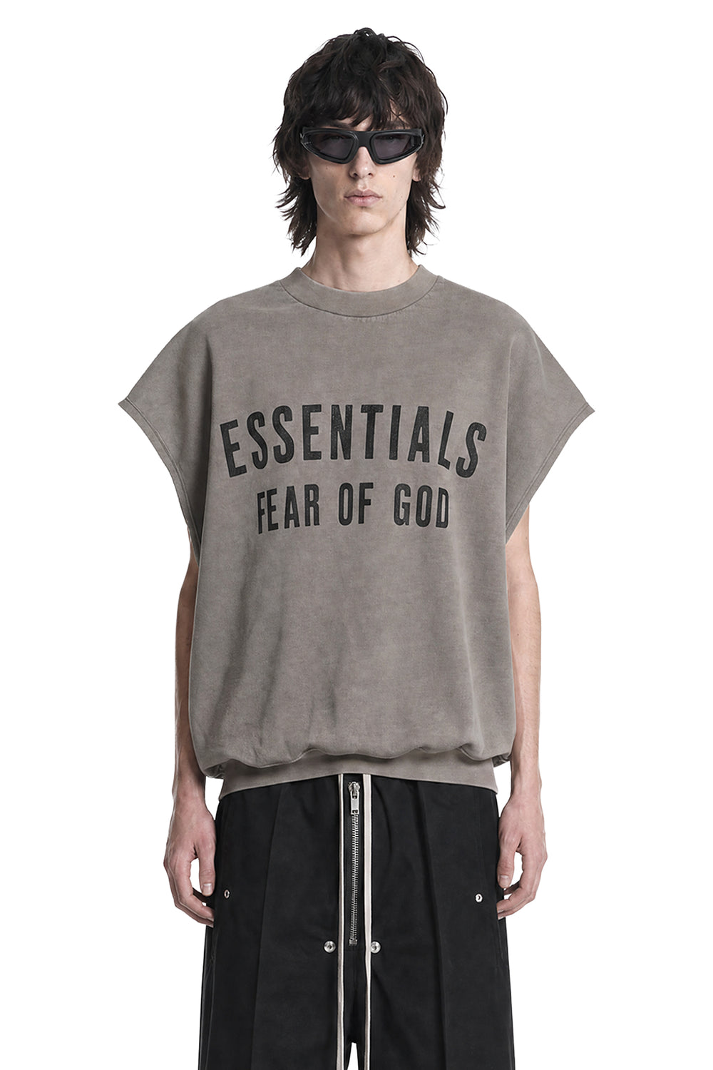 FEAR OF GOD ESSENTIALS Relaxed Fleece Cut-Off Sweatshirt man
