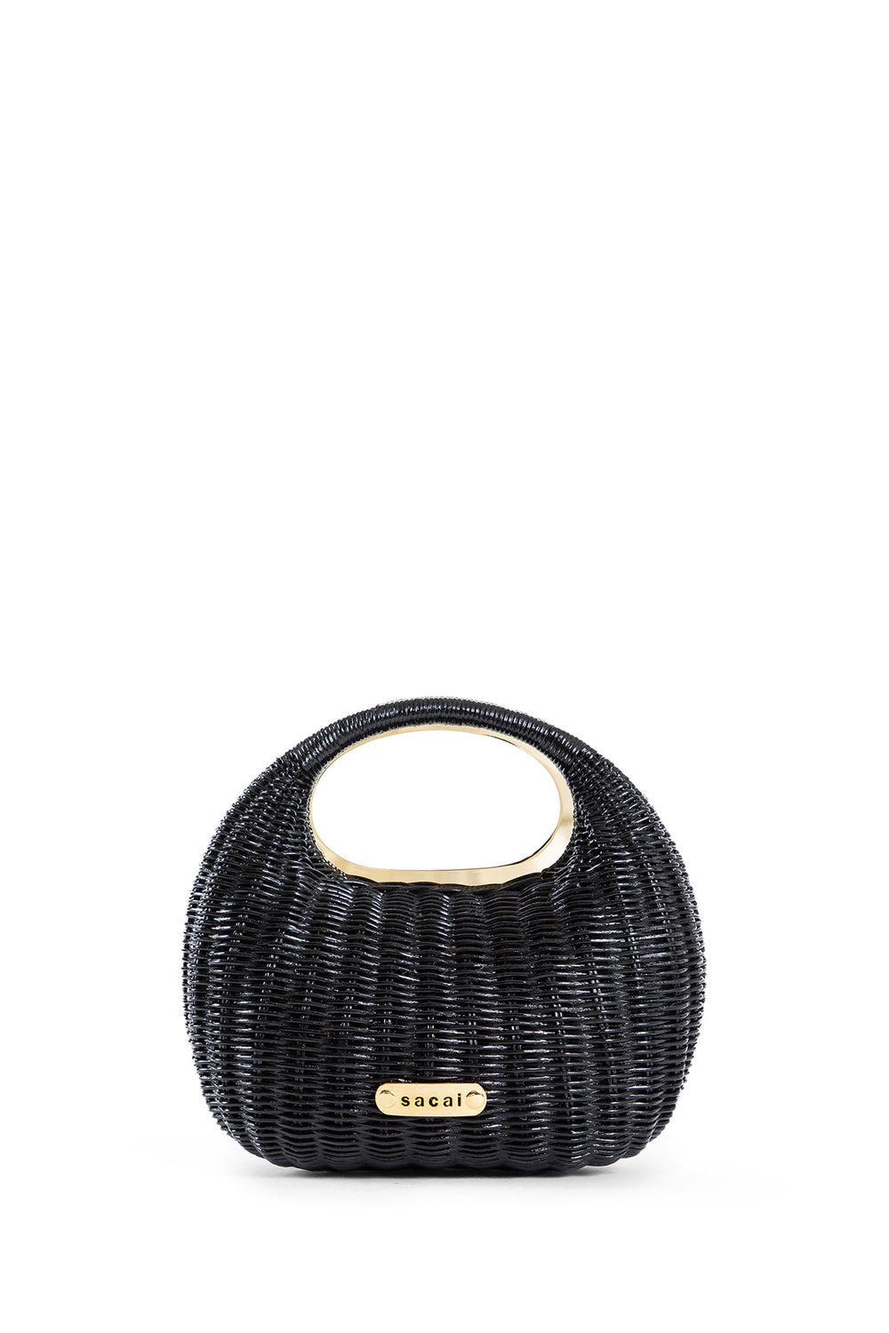 SACAI WOMAN BLACK TOP HANDLE BAGS