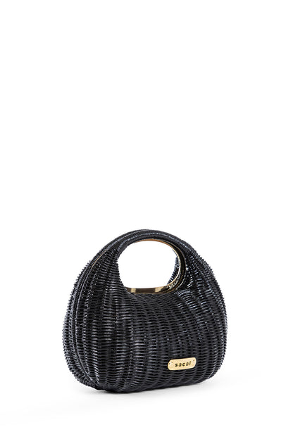 SACAI WOMAN BLACK TOP HANDLE BAGS