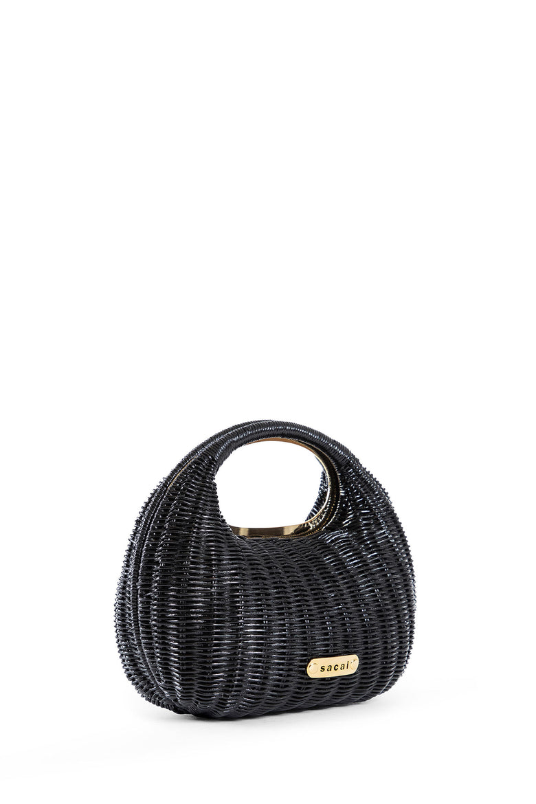 SACAI WOMAN BLACK TOP HANDLE BAGS