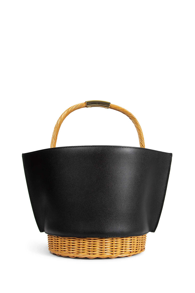 Leather x Rattan Medium Basket